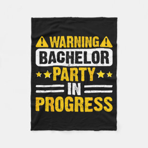 Bachelor Party Crew Groomer Wedding Groom Funny Fleece Blanket