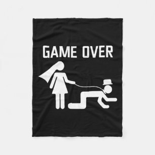 Bachelor Party Crew Groomer Wedding Groom Funny Fleece Blanket