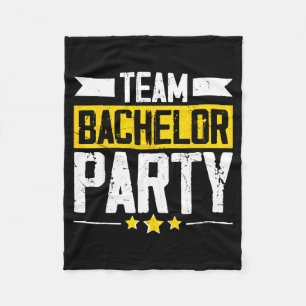 Bachelor Party Crew Groomer Wedding Groom Funny Fleece Blanket