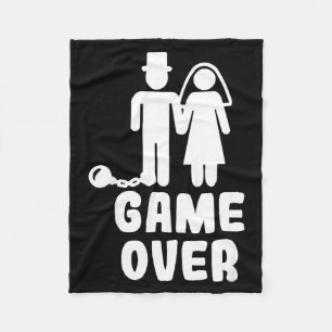 Bachelor Party Crew Groomer Wedding Groom Funny Fleece Blanket