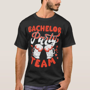 Bachelor Party Crew Groomer Wedding Groom Funny T-Shirt