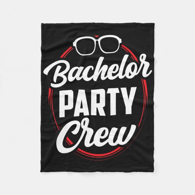 Bachelor Party Crew Team Bride Groom 1  Fleece Blanket (Front)