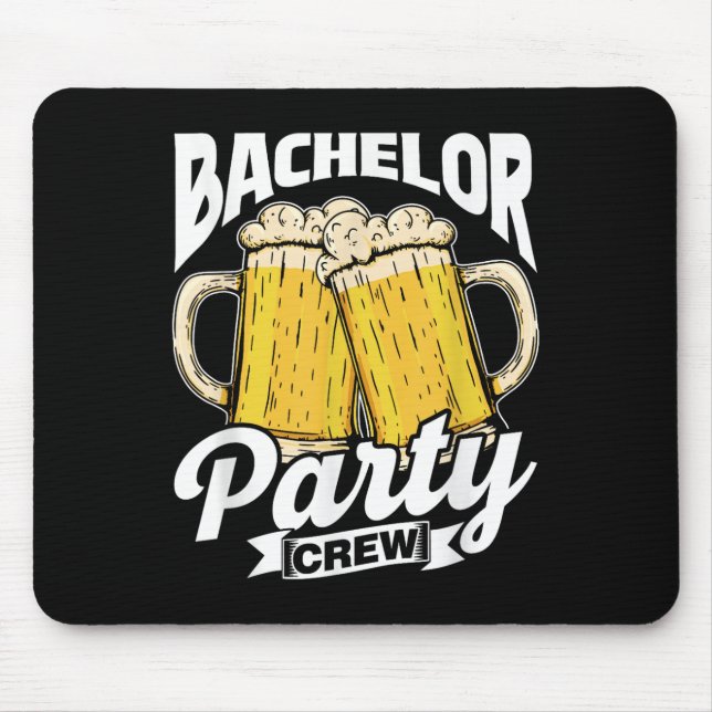 Bachelor Party Crew Team Groom Bride Bachelor  Mouse Mat (Front)