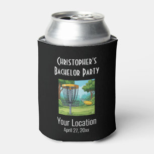 Bachelor Party Disc Golf Wedding Favor Can Cooler