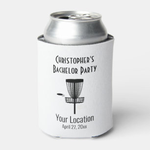 Bachelor Party Disc Golf Wedding Favor Can Cooler