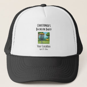 Bachelor Party Disc Golf Wedding Favour Trucker Hat