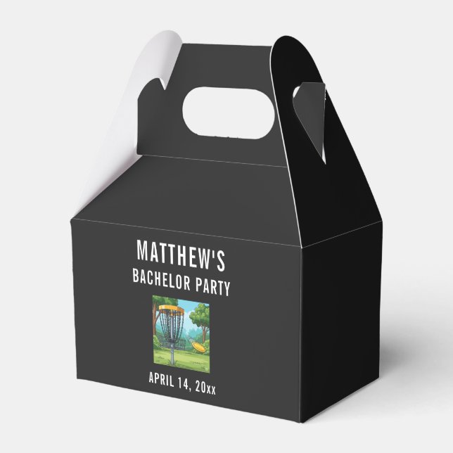 Bachelor Party Disc Golf Wedding Gift Favour Box (Front Side)