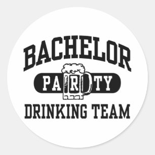Bachelor Party Drinking Team Classic Round Sticker