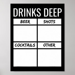 Bachelor Party Drinks Deep Drinking Tally Chart Be