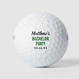 Bachelor Party Favour Modern Typography Golf Balls