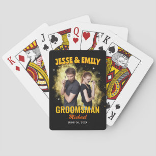 Bachelor Party Gift Custom Photo Vintage Bootleg Playing Cards