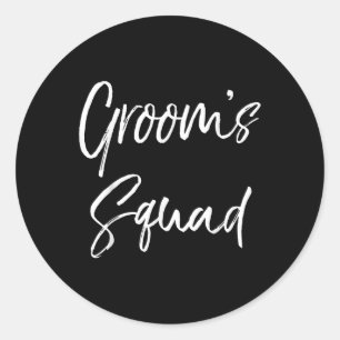 Bachelor Party Gift Matching Bridal Party Gift Gro Classic Round Sticker
