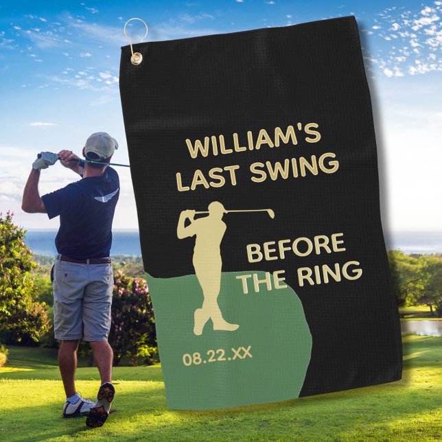Bachelor Party Golf Last Swing Name Welcome   Towel (Creator Uploaded)