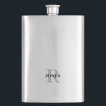 Bachelor Party Groom Flask Monogram Gift<br><div class="desc">Flask.  Bachelor Party.  Groomsmen.  Name. Monogram.</div>