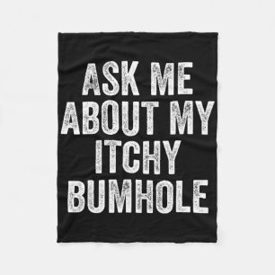Bachelor Party Groom Itchy Bumhole Adult Humour Pu Fleece Blanket