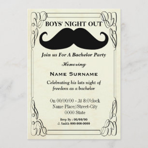 bachelor party,groom shower,stag party.... invitation