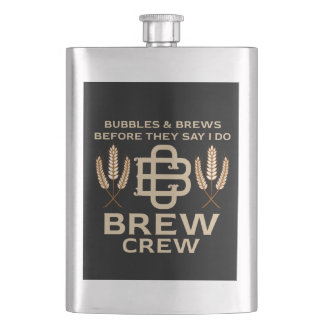 Bachelor Party Groom Squad Tying the Knot Hip Flask