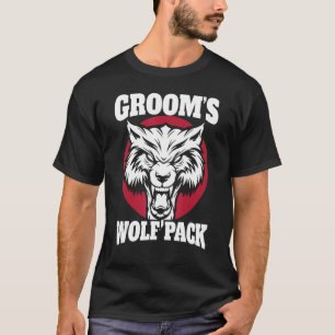 Bachelor Party Groom's Wolfpack Wedding Party Mens T-Shirt