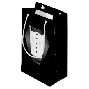 Bachelor Party Groomsman Team Groom black tuxedo Small Gift Bag