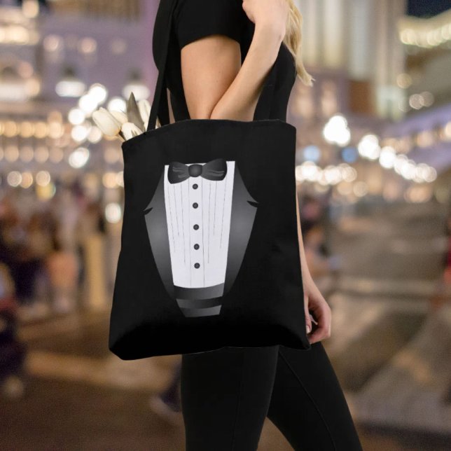 Bachelor Party Groomsman Team Groom black tuxedo Tote Bag (Bachelor Party Groomsman Team Groom black tuxedo Tote Bag)