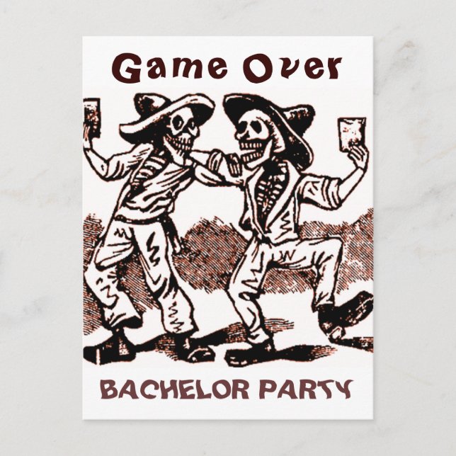 bachelor party invitation,groom shower invitation (Front)