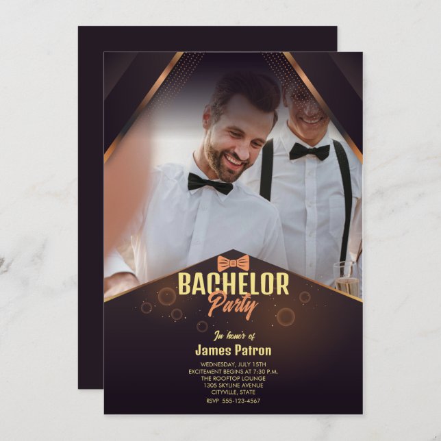 bachelor party invitations (Front/Back)