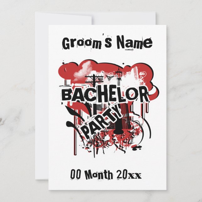 Bachelor party invitations template (Front)