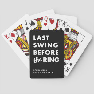 Bachelor Party Last Swing Before the Ring Favor Playing Cards