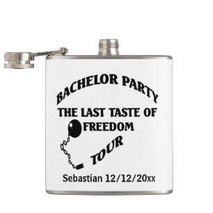 Bachelor Party Last Taste Of Freedom Personalised Hip Flask