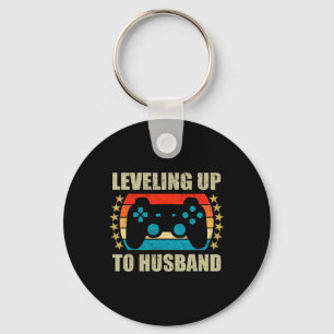 Bachelor Party Levelling Up To Husband Groom Gamin Key Ring