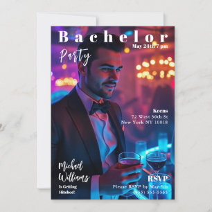 Bachelor Party Magazine Cover Invitation