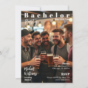 Bachelor Party Magazine Cover Invitation
