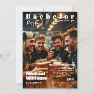 Bachelor Party Magazine Cover Invitation