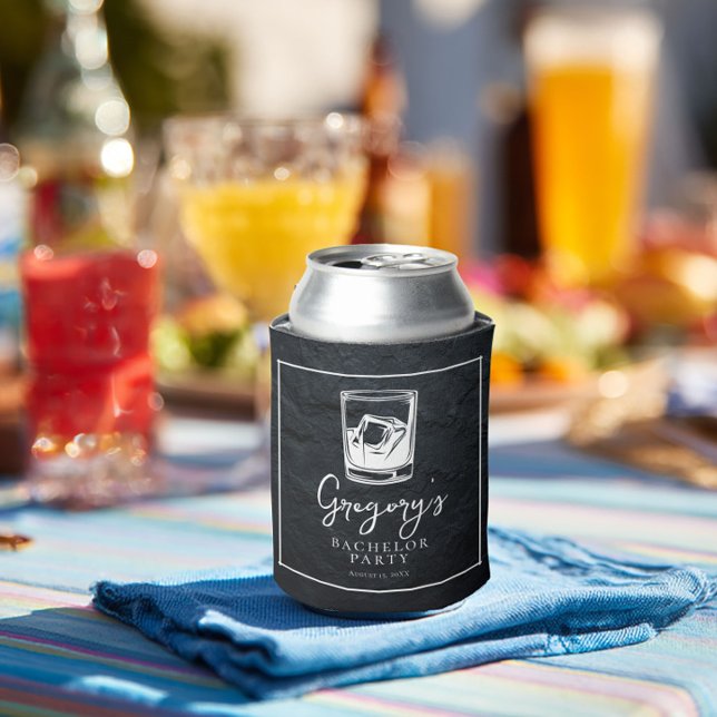 Bachelor party modern stylish can cooler (Creator Uploaded)