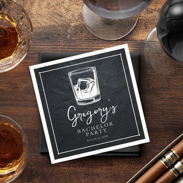 Bachelor party modern stylish napkin (Creator Uploaded)