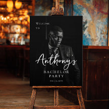 Bachelor party modern stylish photo welcome