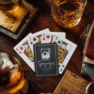 Bachelor party modern stylish playing cards