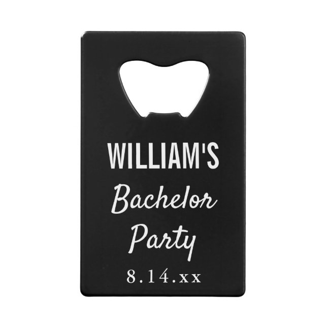 Bachelor Party Modern Typography Wedding Favour (Front)