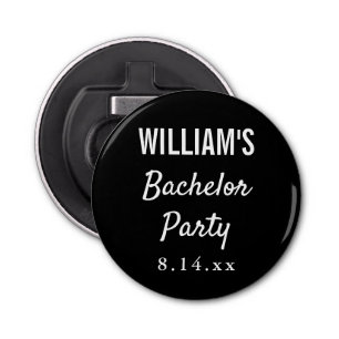 Bachelor Party Modern Typography Wedding Favour Bottle Opener