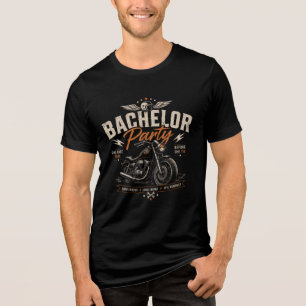 Bachelor Party Motorcycle T-Shirt Tri-Blend Shirt