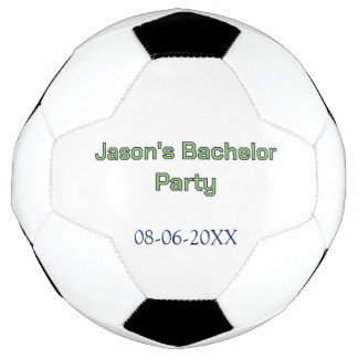 Bachelor party name date simple minimal best man  football