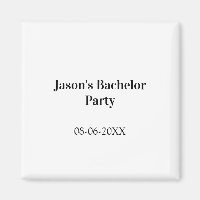 Bachelor party name date simple minimal best man 
