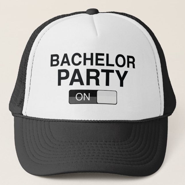 Bachelor Party On Trucker Hat (Front)