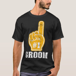 Bachelor Party Orange Foam Finger Groom 1 T-Shirt