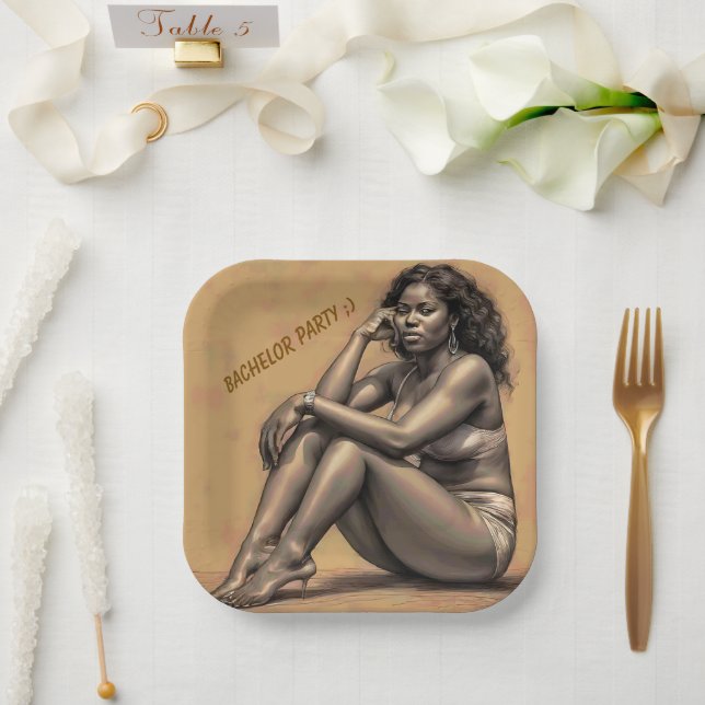 BACHELOR PARTY PAPER PLATE (Wedding)