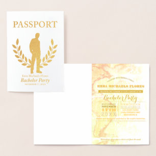 Bachelor Party passport gold foil Foil Card