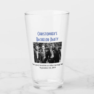 Bachelor Party Photo Wedding Favour Pint Beer Glass