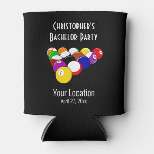 Bachelor Party Pool Ball Billards Wedding Favour Can Cooler