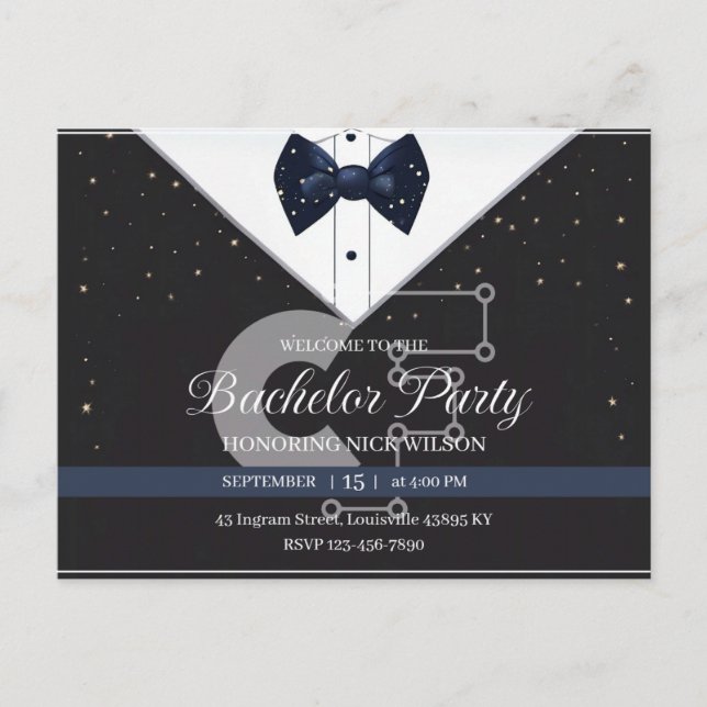 Bachelor Party Postcard (Front)