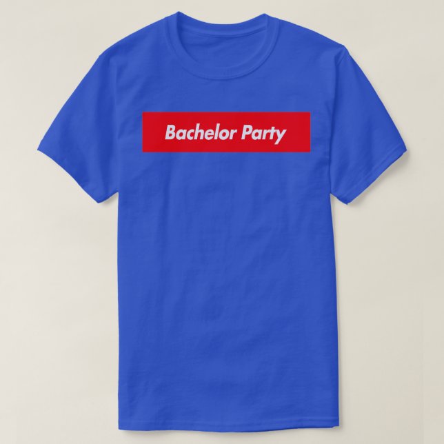 Bachelor Party Red Box Logo T-Shirt (Design Front)